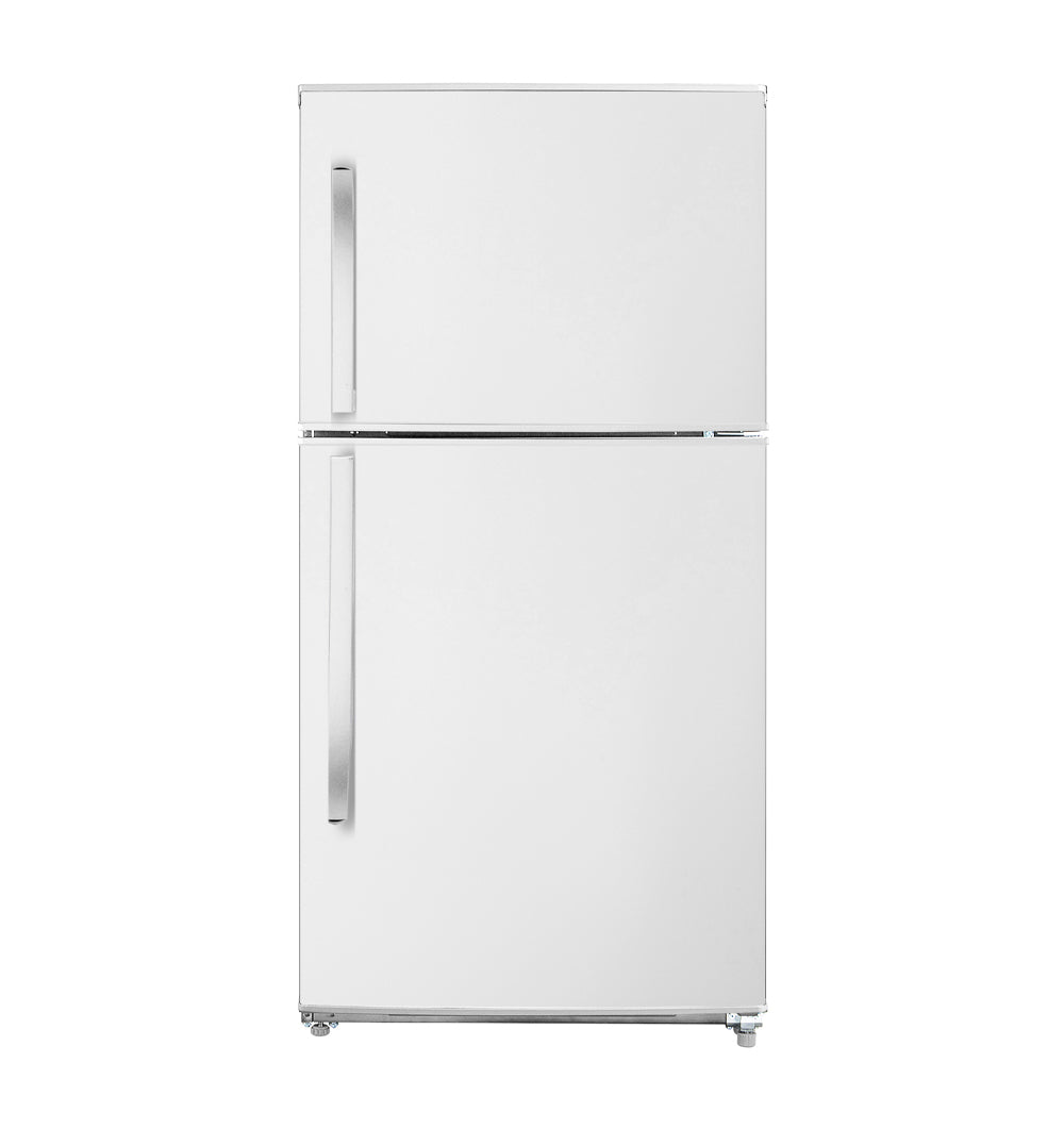 SMAD 21 Cu. Ft. Black Frost Free Top Mount Freezer Refrigerator - front View (white)
