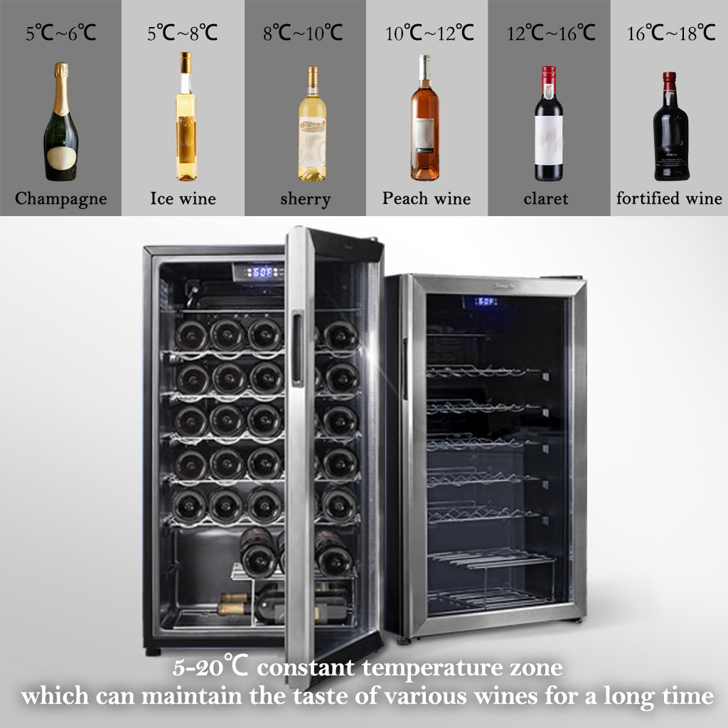 Smad appliances wine fridge with constant temperature zone for long-term preservation of wine flavors