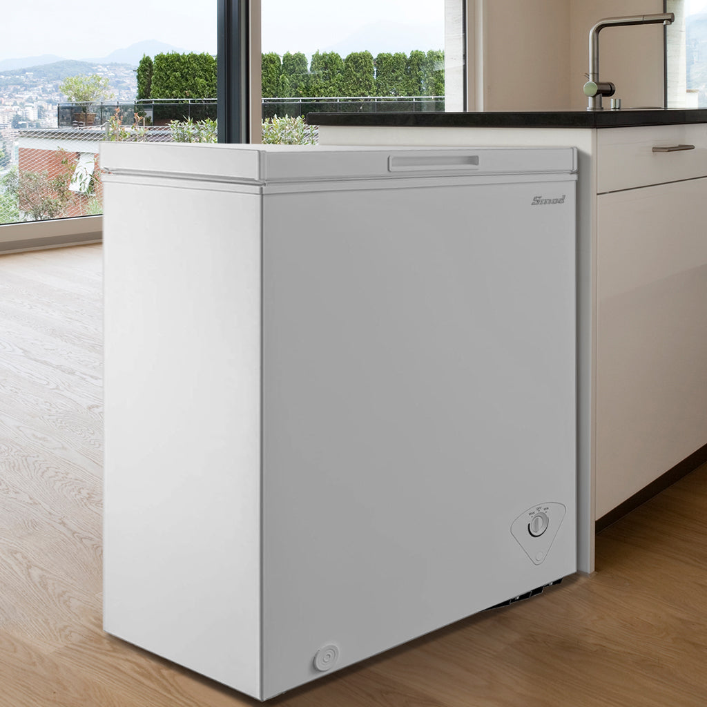 SMAD Small Chest Freezer 3.5 Cu. Ft, Mini Deep Freezer with Removable
