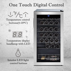 Experience the ultimate convenience with Smad appliances' wine cooler featuring One Touch Digital Control. 